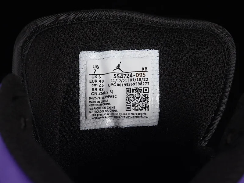 All categories Air Jordan Jordan series basketball shoes Air Jordan 1 Mid Air Jordan 1 Mid AJ1 Joe 1 black and white sports culture basketball shoes 554724-095